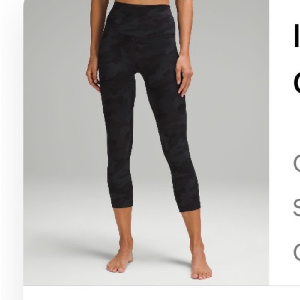 lululemon athletica Black Camo Leggings